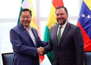 Bolivia y Venezuela perfilan 14 acuerdos y preparan cita en abril para afianzar la relación. Foto: Cancillería.
