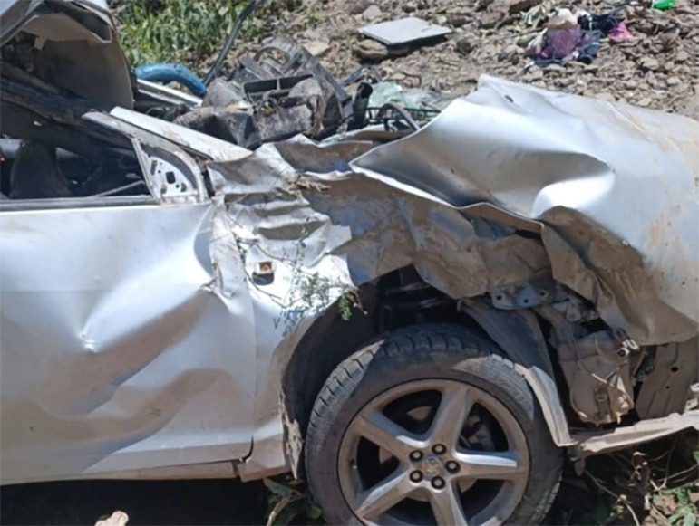 Dos personas fallecen en un embarrancamiento en la carretera Padilla-Monteagudo