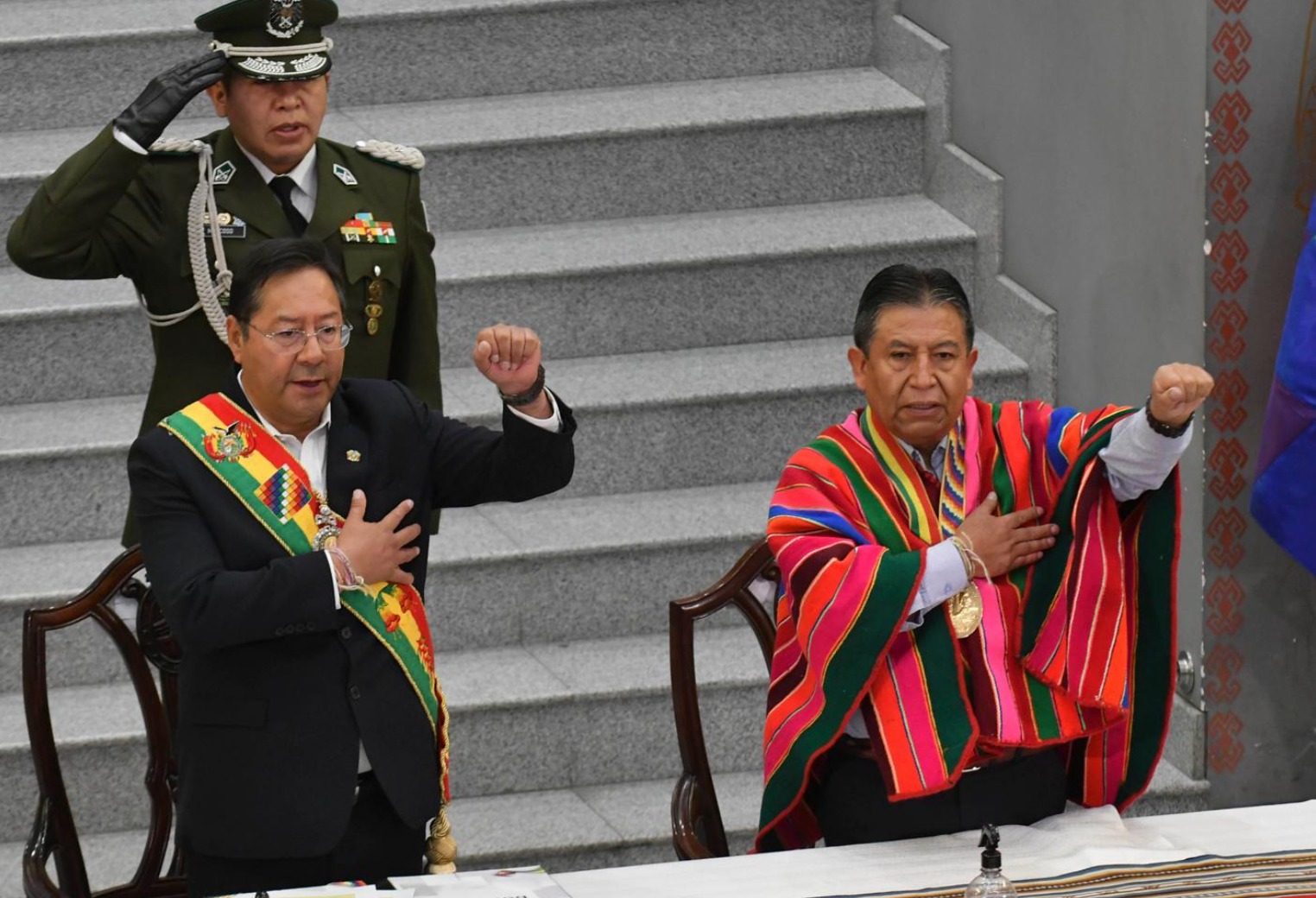 Arce y Choquehuanca estarán en la Sesión de Honor por el aniversario de El Alto, entregarán obras. Foto: APG.