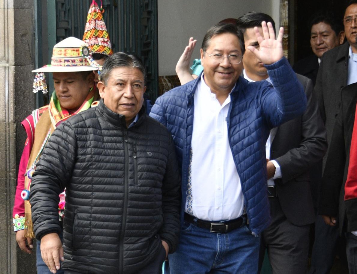 El MAS afirma que Arce y Choquehuanca dividen al partido, pese a que el Presidente llamó a la unidad. Foto: AFP.