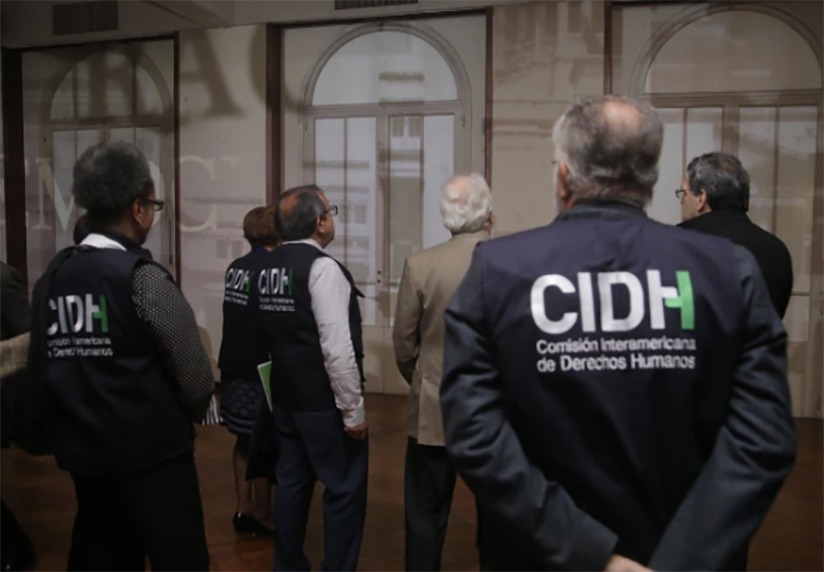 Personal de la CIDH en una visita pasada a Bolivia.