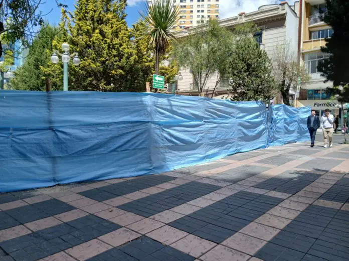 La Alcaldía de La Paz comenzó con trabajos para revitalizar El Prado. FOTO: GAMLP