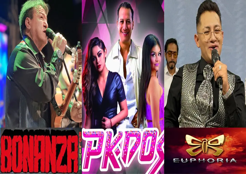 Bonanza, PKDos y Euphoria en la grilla de la serenata. Foto: Producción la Razón