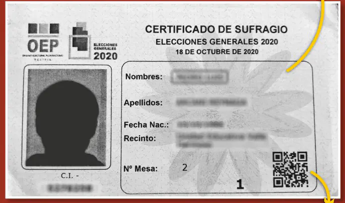 En La Paz, regirán dos certificados de sufragio en los trámites