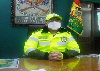 Director nacional de Tránsito, coronel Marco A. Ballón.