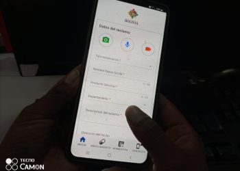 La aplicación para celular “Derechos del Consumidor”. Foto: Rubén Atahuichi