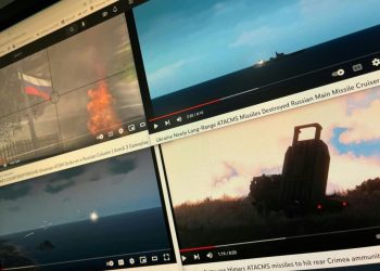 Las imágenes del videojuego de temática bélica Arma 3, a menudo marcadas como 'en vivo' o 'noticias de último momento' para que parezcan genuinas, fueron usadas repetidamente en los últimos meses en videos falsos sobre la ofensiva rusa en Ucrania. Foto: AFP.