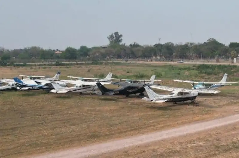 Las avionetas halladas en un hangar ilegal/RRSS