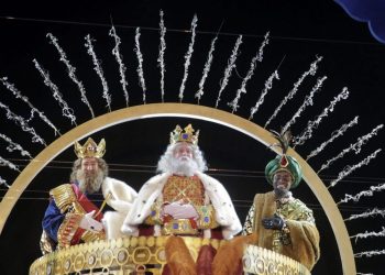 Los Reyes Magos, en la cabalgata de Madrid, en 2021. Foto: El Mundo.
