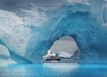 Chile y Argentina. El deshielo del casquete polar en la Antártida llegó a un mínimo histórico. Foto: AFP