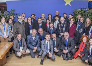 Los participantes del VI Congreso de Editores de Medios América Latina-Unión Europea. Foto: Gentileza