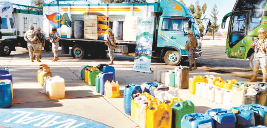 En coordinación con la ANH, se realizan operativos para evitar la salida de combustibles.