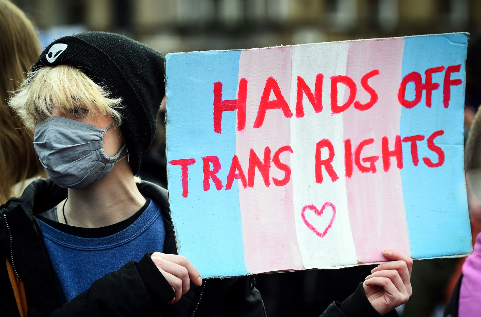 Manifestación a favor de los derechos trans. Foto: AFP