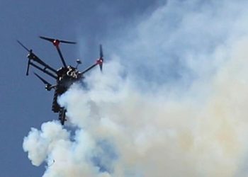 El dron militar fue derribado. Foto: Europa Press
