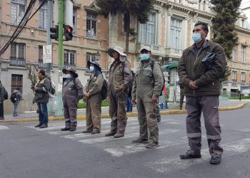 Trabajadores de Emaverde piden hablar con el alcalde. Foto: Pedro Luna