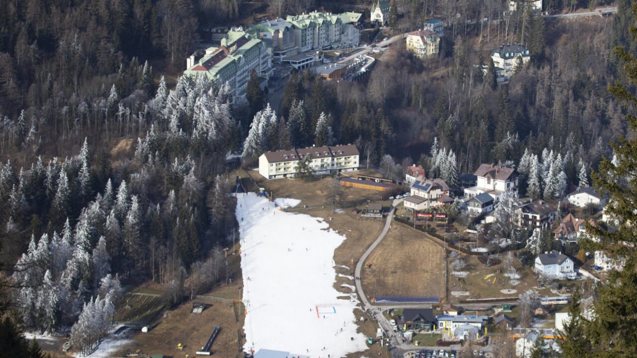 La estación de esquí austriaca de Semmering el 8 de enero de 2023. Foto: AFP.
