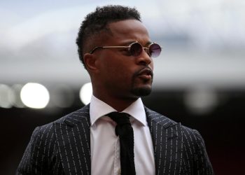 El exfutbolista Patrice Evra, el 21 de mayo de 2022 en la ciudad inglesa de Mánchester. Foto: AFP.