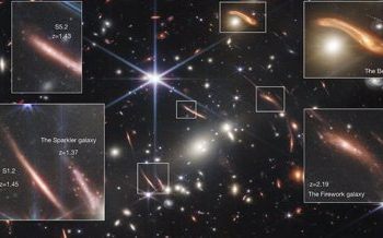 El telescopio espacial James Webb captó esta imagen de un cúmulo de galaxias (SMACS0723). Foto: NASA.