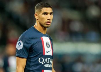 Achraf Hakimi, jugador del PSG. Foto: AFP.