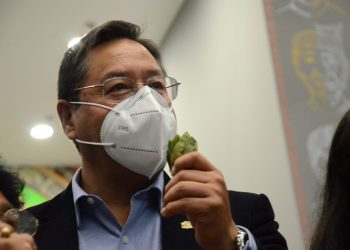 El presidente Luis Arce en 2022 en el Día Nacional del Acullico. Foto: Archivo ABI.