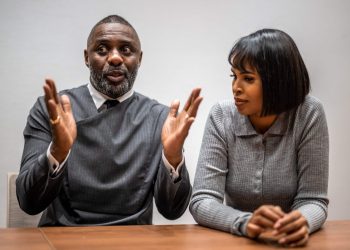 El actor Idris Elba junto a su esposa, Sabrina Dhowre Elba. Foto: AFP