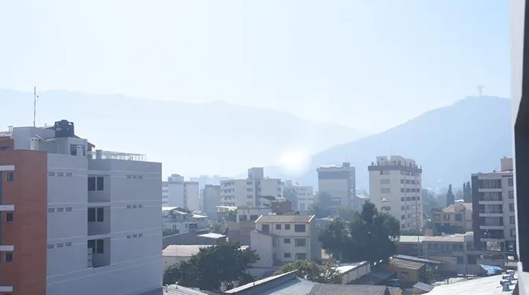 Temporada de invierno afecta a la calidad del aire en Cochabamba. FOTO: RRSS