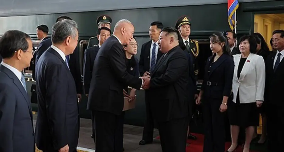 El líder norcoreano llegó a China para un encuentro con Putin y Xi/KCNA