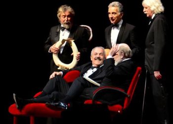 Les Luthiers, en su única ocasión en Bolivia, en agosto de 2013. Foto: Souza Infantas