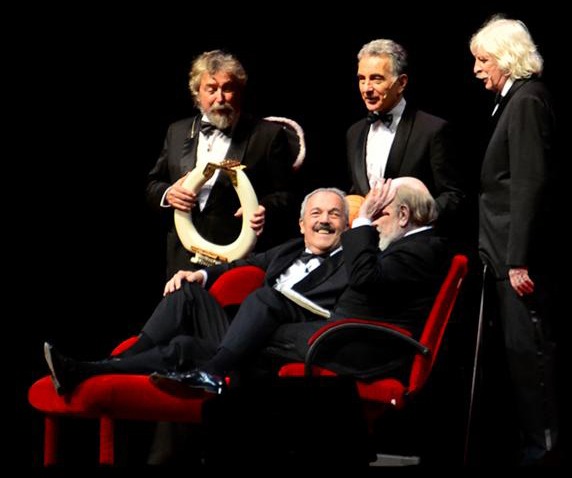 Les Luthiers, en su única ocasión en Bolivia, en agosto de 2013. Foto: Souza Infantas