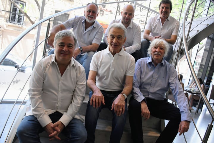 Les Luthiers 2022, con la presencia de Carlos López y Jorge Maronna en Rosario. Foto: Clarín.