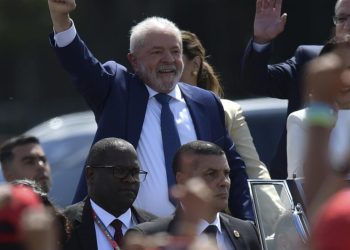 Lula durante su ceremonia de transmisión de mando, el 1 de enero de 2023, en Brasilia. Foto: AFP.