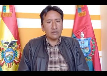 El secretario ejecutivo de la Confederación Nacional de Maestros de Educación Rural de Bolivia (CONMERB), Ruddy Callizaya. Foto: Captura