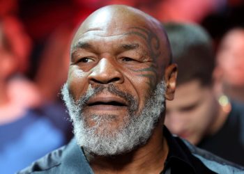 Mike Tyson el 7 de mayo de 2022 en Las Vegas. Foto: AFP.
