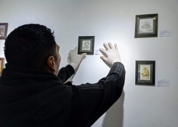 Parte de las obras en miniatura, del concurso ‘Jisk’a Arte’. Foto: Gamea