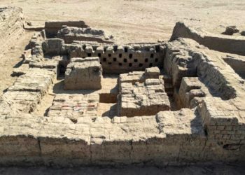 Parte de las excavaciones que dieron lugar al descubrimiento. Foto: AFP.