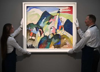 La obra de Vassily Kandinsky titulada 'Murnau Mit Kirche II'. Foto: AFP