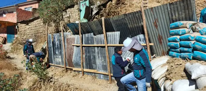 La Alcaldía de La Paz recupera un predio de propiedad municipal. FOTO: GAMLP