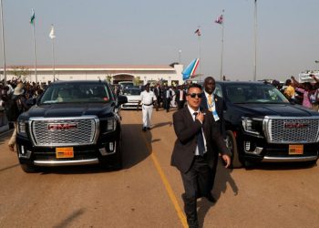 Francisco llegando a Sudán del Sur. Foto: Reuters,