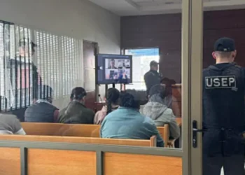 Los policías durante su audiencia en Calama/ Fisc. de Calama