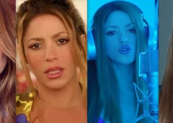Imágenes de Shakira en los cuatro videoclips de las canciones dedicadas a Gerard Piqué. Capturas: YouTube.