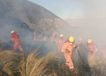 Incendio en Tolata sigue activo y vientos dificultan su control