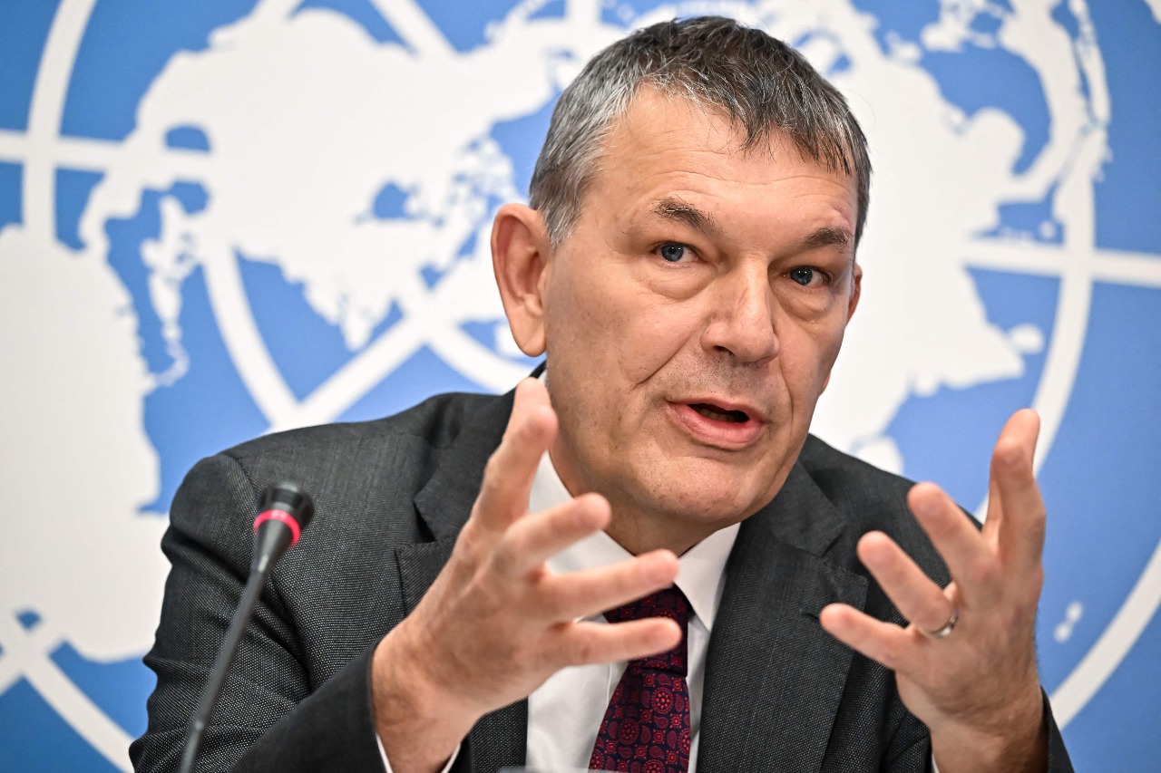 El comisionado general de la ONU, Philippe Lazzarini, instancia que dio un informe sobre el riesgo del tráfico de personas. Foto: Naciones Unidas