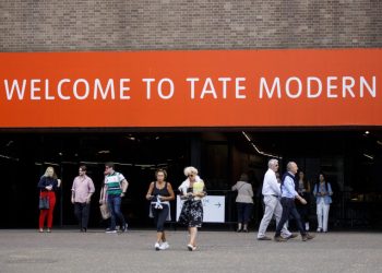 La entrada de la Tate Modern, el 24 de agosto de 2020 en el centro de Londres. Foto: AFP.