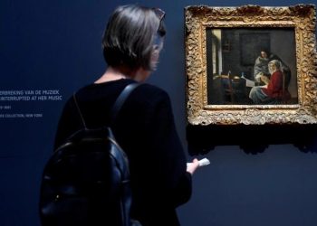 Una de las obras de la muestra retrospectiva de Vermeer en Ámsterdam. Foto: AFP