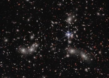 Una de las imágenes proporcionadas por el telescopio espacial James-Webb. Foto: NASA.