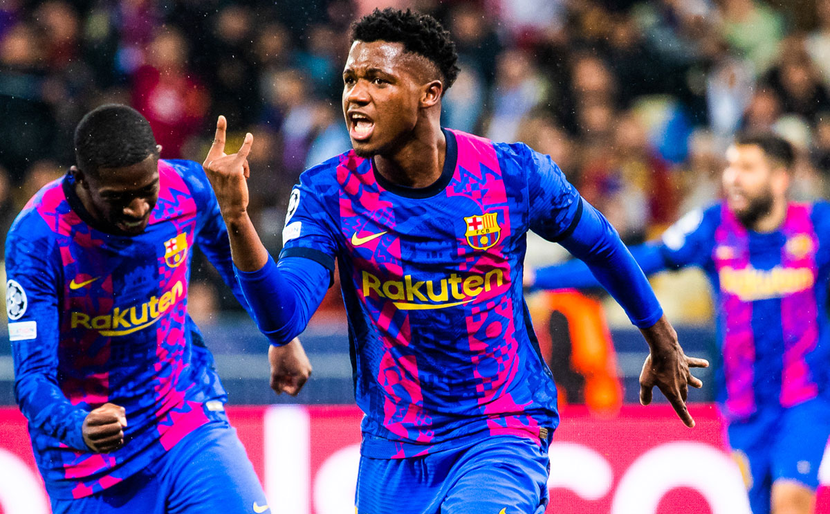 Barcelona gana 1-0 en visita al Dinamo de Kiev con gol de Ansu Fati