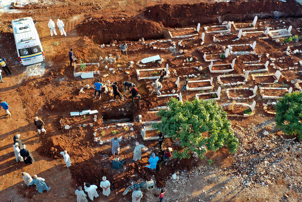 Los casos de COVID-19 se disparan en el norte de Siria