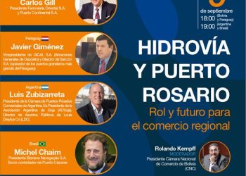 Expertos y empresarios analizarán el futuro de la Hidrovía Paraguay-Paraná y del Puerto Rosario