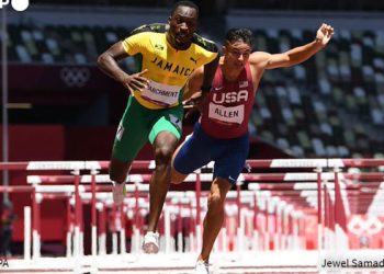 El jamaicano Hansle Parchment campeón olímpico en 110 metros vallas