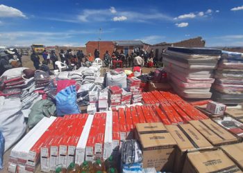 Tornado en Laja deja 35 familias afectadas, Defensa Civil entrega ayuda humanitaria